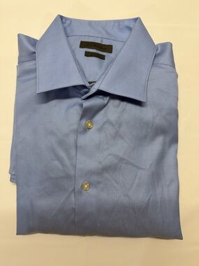 Calvin Klein Men's Light Blue Dress Shirt‎ - Point Collar